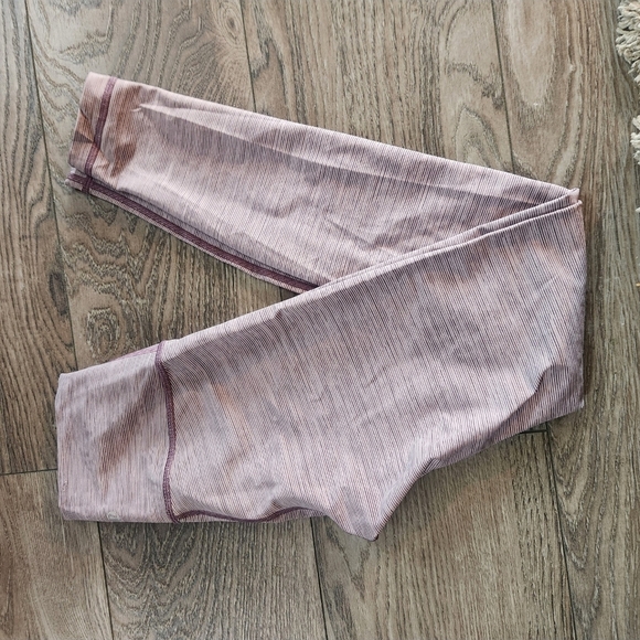Lululemon Athletica Purple Pinstripe Leggings Size 4 - Picture 3 of 6